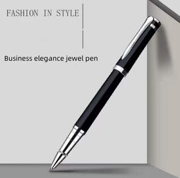 High quality black roller ballpoint pen Metal business signature pen Treasure pen School office stationery Fashion writing gifts