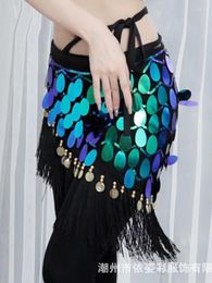 Stage Wear Tassel Oriental Dancing Gypsy Egyptian Belly Dance Hip Scarf Jazz Sequins Flamenco Dancer Latin Clothes Mesh Bandage Skirt