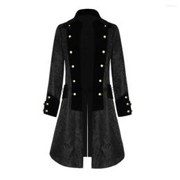 Men's Wool XXXXXL Fashion Tailcoats Button Steampunk Vintage Jacket Gothic Frock Uniform Coat Tailcoat Casual High Quality Mens Blous
