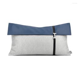 Pillow Nordic Modern Covers 30x50cm Light Blue Waist Pillowcase Home Decorative S For Living Room Sofa