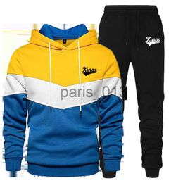 Men's Tracksuits Men's Tracksuit Running Casual Hoodies Sweatpants Two Piece Sets Winter Sports Suit Outdoor Sweatshirt Set Fashion Male Clothing x0926
