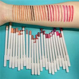 Lipstick 50PCS Wholesale Lipliner Pencil Matte Cream Lip liner Custom Your Makeup Beauty White Lip Liner Vegan Private Label 230925