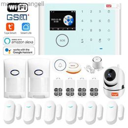 Alarm systems Wifi GSM Wireless Home Alarm System Tuya Smart Life Alex 9 Languages Burglar Suits Host Keyboard Touch House Security Set YQ230926