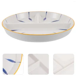 Dinnerware Sets Fat Reduction Plate Diet Holder Hand-Painted Tableware Divided Plates Snack Containers Adults Dining Microwave