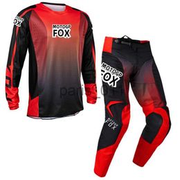 Others Apparel Motogp 2023 180 Red Pants MTB MX DH Motocross Enduro Downhill Cycling Off Road UTV Bike Suit Motocross Racing Gear Set x0926