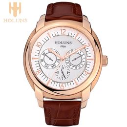 quartz watch men stainless steel case dress sport simple style Holuns top wristwatche top luxury Japan movement302M