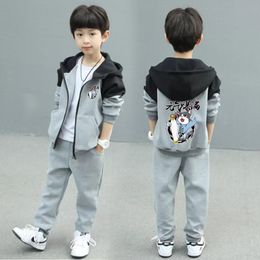 Clothing Sets Kids Childrens Casual Clothes 4 6 8 10 12 Years Boys Spring Autumn Hoodie Jackets Pants Sports Tracksuit 230926