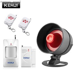 Alarm systems KERUI Loudly Speaker High Decibel Burglar Flash Siren Home Security Alarm System With Door Windows Sensor For House Anti-Theft YQ230926