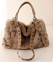 Evening Bags imitation rabbit hair three bags with shoulder bag fashion handbags 230926