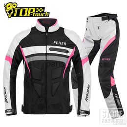 Others Apparel FEHER Women Motorcycle Jacket Motocross Breathable Motorbike Racing Riding Overcoat Suits Chaqueta Moto Suit With CE Protector x0926