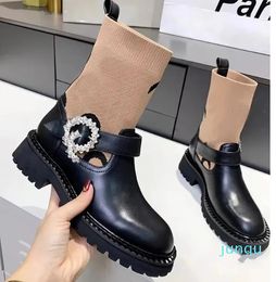 designer Luxury 2023 Outdoor sexy women's boots fashion socks shoes pointy breathable elastic boots