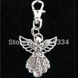 Fashion Retro silver Alloy Guardian Angel key chain-simple atmosphere Pendant Fit DIY charm keychain key ring Accessorie279S