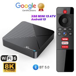 X88 Mini 13 TV Android Smart Box RK3528 Google Certification 8K WIFI6 4G RAM 64G ROM Voice Assistant PK H20 Tox3 Btv13 W2