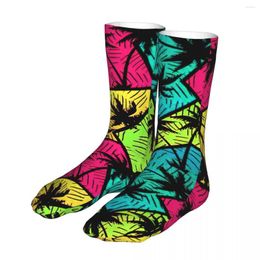 Men's Socks Compression Abstract Colourful Geometry Women 2023 Men Palm Sport Sock