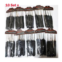 10 Set/Lot KLOM 9 Pieces Lock Pick Tool Advanced 9-Pieces Set Locksmith Tools