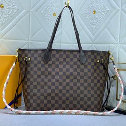 10A high quality designer tote bag Plaid purses designer woman handbag Fashion Casual beach bag One Shoulder Brand bag Large capacity crossbody bag