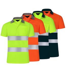 Other Night Work Reflective Safety Shirt Clothing Quick Drying Short Sleeved T-shirt Protective Clothes For Construction Workwear 230925