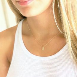 Pendant Necklaces Stainless Steel Initial Charm Necklace Personalised Dainty Silver Or GoldNecklaces For Wome318A