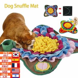 Dog Toys Chews Pet Snuffle Mat Nose Smell Training Sniffing Pad Puzzle Toy Slow Feeding Bowl Food Dispenser Carpet y230925