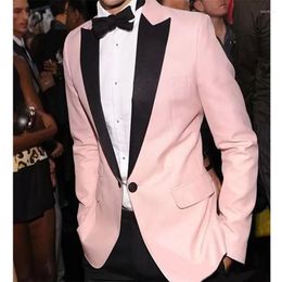Men's Suits Latest Men Pink Groom Tuxedo Wedding For Man Blazer Groomsmen Slim Fit Costume Homme Mariage