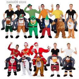 Party Decoration Novelty Ride on Me Mascot Costumes Elf Dwarf Carry Back Fun Pants Patricks Day Halloween Party Cosplay Cloth Horse Riding Toys T230926