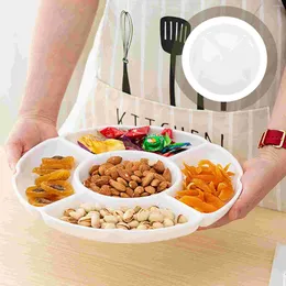 Dinnerware Sets Snack Serving Tray Ceramic Divided Dish Melamine 4 Compartment Plates Candy Nut Container