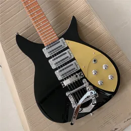 Ric brand 325 V63 you know Black Color Fast Free Ship with yellow pickguard