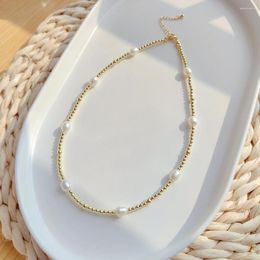 Choker Gold Color Beaded Necklace Jewelry Supplier Natural Freshwater Pearls For Women Necklaces Wholesale Pricing