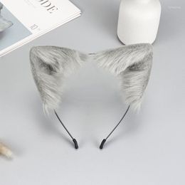 Party Supplies Cosplay Ear Faux Fur Cute Headwear Plush Hairband Cosplayer Props Halloween Adult Women Mens Costume Head Accessories