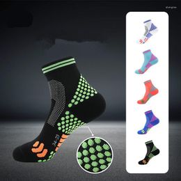 Sports Socks Professional Men Women Compression Stockings Running Cycling Non-Slip Colorful Badminton
