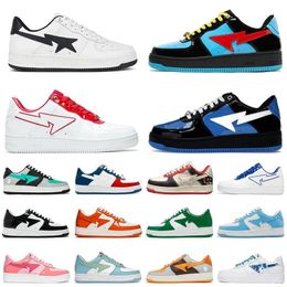 New SK8 Stas Low Platform Red Black Orange Brown Casual Sport Shoes Fashion Thick Sole Couple Skateboard Loafers Unisex Men Women Jogging Sneakers Wholesale