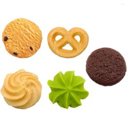 Party Decoration 5 Pcs Simulated Cookies Chocolate Dessert Fake Adornment Pvc Model Prop Display Biscuit Bakery Student Models