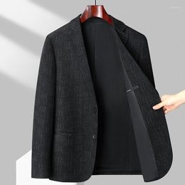 Men's Suits Arrival Fashion Casual Autumn Winter Knitted Plaid Trend Single Suit Jacket Mens Blazer Size M L XL 2XL 3XL 4XL