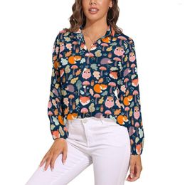 Women's Blouses Funny Blouse Cute Fall Print Pretty Custom Women Long-Sleeve Street Wear Shirt Summer Oversize Top