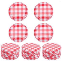 Dinnerware 40 Pcs Canning Lids Regular Wide Mouth Mason Jars Lattice Accessory Iron Caps Metal