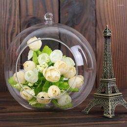 Decorative Figurines Creative Hanging Glass Ball Vase Flower Plant Pot Terrarium Container Home Office Decor Landscape Bottle FU
