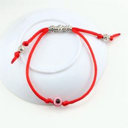 30pcs Adjustable kabbalah Red String Bracelet EVIL EYE Bead Protection Health Luck Happiness For Men and women Jewelry Gift208o
