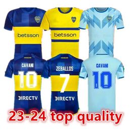 2023 24 Boca Juniors CAVANI soccer jerseys JANSON ZEBALLOS 2023 24 BENEDETTO MARADONA MEDINA VARELA home away third football shirt Men kids kit666666