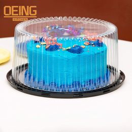 Other Event Party Supplies 10pcs 8/6 Inch Transparent Cake Box Plastic Cake Boxes And Packaging Transparent Clear Cupcake Muffin Dome Holder Cases Wedding 230926