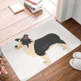 Carpets Funny Border Collie Polyester Doormat Rug Carpet Mat Footpad Non-slip Sand ScrapingEntrance Kitchen Bedroom Balcony Cartoon