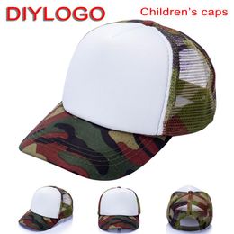Ball Caps DIY LOGO Children's Baseball Elementary School Military Training Camouflage Mesh Hat Summer Outdoor Sports Shade Sun Cap