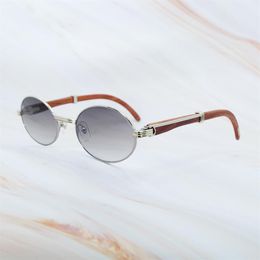 Classic Carter Sunglasses Men Wood Glasses Frame Shades Brand Sunglasses Oval Luxury Designer Glasses Round Wooden Shades Eyewear228W