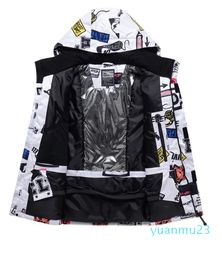 Winter Waterproof Thick Warm Jacket and Pants Set Outdoor Snow Costumes Brand Snowboard Overalls
