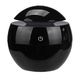 Humidifiers Portable Air Humidifier Ultrasonic USB Aroma Diffuser LED Night Light Electric Essential Oil Diffuser Aromatherapy Black YQ230926