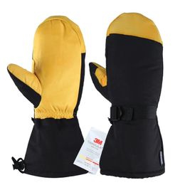 Ski Gloves Ski Gloves Winter Waterproof Snowboard Snowmobile Skiing Motorcycle Riding Warm Thermal Mittens Men Plus Size XXL Long 230925