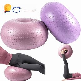 Yoga Balls Yoga Ball Exercise Fitness Pilates Donut Balance Fitness Ball Exercise Training Home Gymnastics Gym Thickening Anti-blast 230925