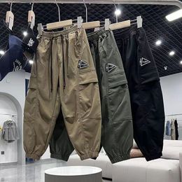 Trousers Boys Workers 2023 Spring And Autumn Fashion and Handsome Children's Casual Mid Size Childrens Pants 230925