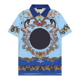 2023 Mens Stylist Polo Shirts Luxury Men's Polos Designer Clothing Printed short sleeve Fashion Summer A portrait T-Shirts my top spotify Tops white blue Fit blouse 3XL