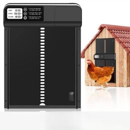 Incubators Automatic Chicken Coop Door Induction Electric Metal Intelligent Timing Opening Closing Farm Management Tool 230925