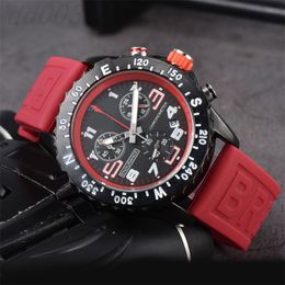 2023 endurance pro reloj mens designer watch quartz movement avenger orologio. Soft rubber watches high quality orange black red full function chronograph sb048